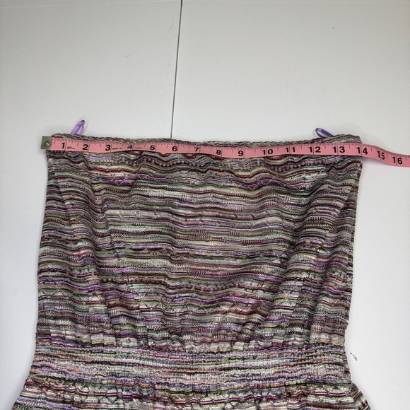Aqua Strapless Multicolor Textured Knit Dress | Size M | Made in USA - Picture 5 of 10